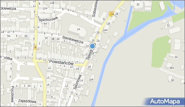 Łobżenica, Sportowa, 18, mapa Łobżenica