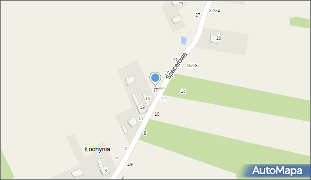 Łochynia, Spacerowa, 17, mapa Łochynia