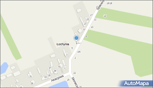 Łochynia, Spacerowa, 7, mapa Łochynia