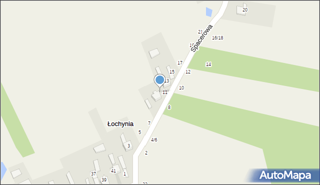 Łochynia, Spacerowa, 9, mapa Łochynia