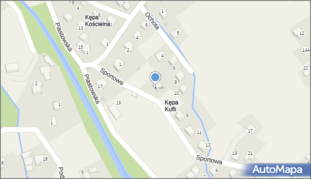 Łodygowice, Sportowa, 5, mapa Łodygowice