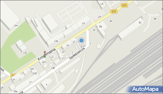 Lublin, Spółdzielcza, 1, mapa Lublina