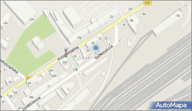 Lublin, Spółdzielcza, 9, mapa Lublina