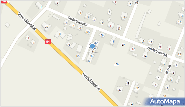 Marcinkowice, Spółdzielcza, 6g, mapa Marcinkowice
