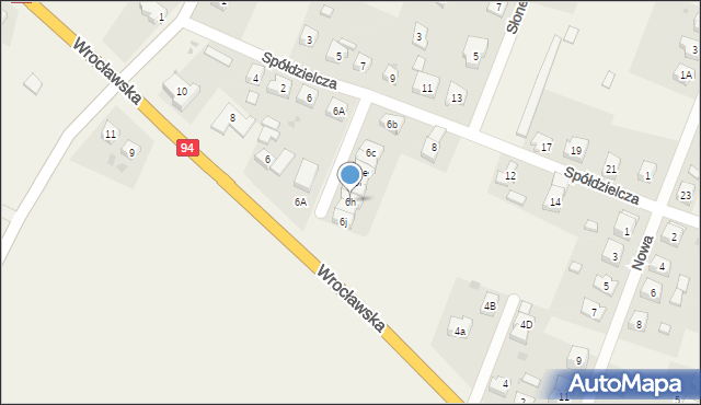 Marcinkowice, Spółdzielcza, 6h, mapa Marcinkowice