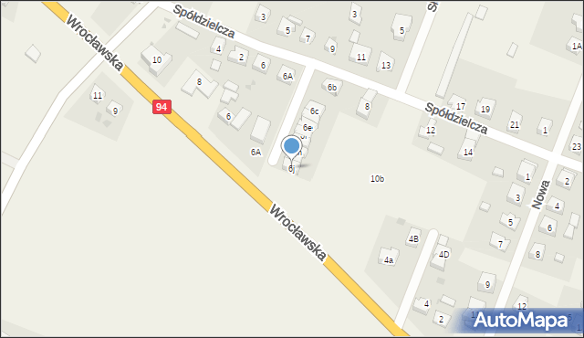 Marcinkowice, Spółdzielcza, 6j, mapa Marcinkowice