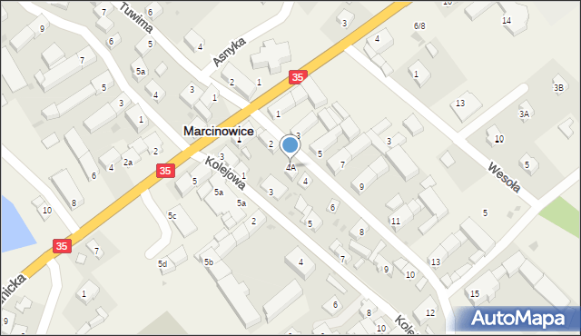 Marcinowice, Spółdzielcza, 4A, mapa Marcinowice
