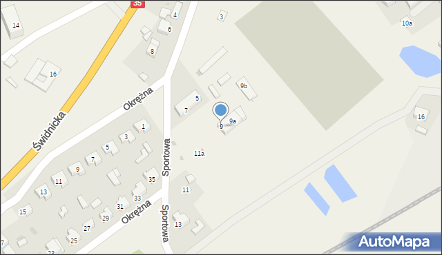 Marcinowice, Sportowa, 9, mapa Marcinowice