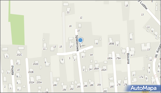 Marklowice, Spacerowa, 8, mapa Marklowice