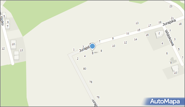 Masłomiąca, Spacerowa, 6, mapa Masłomiąca