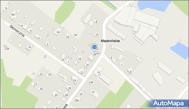 Masłońskie, Sportowa, 14, mapa Masłońskie