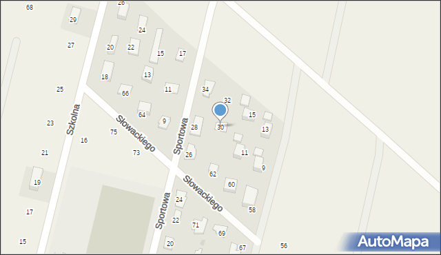 Maszewo Duże, Sportowa, 30, mapa Maszewo Duże