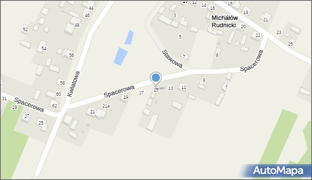 Michałów, Spacerowa, 15, mapa Michałów