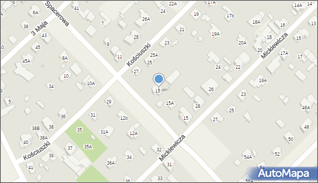 Michałowice, Spacerowa, 15B, mapa Michałowice