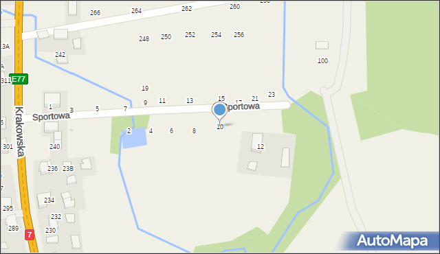 Michałowice, Sportowa, 10, mapa Michałowice