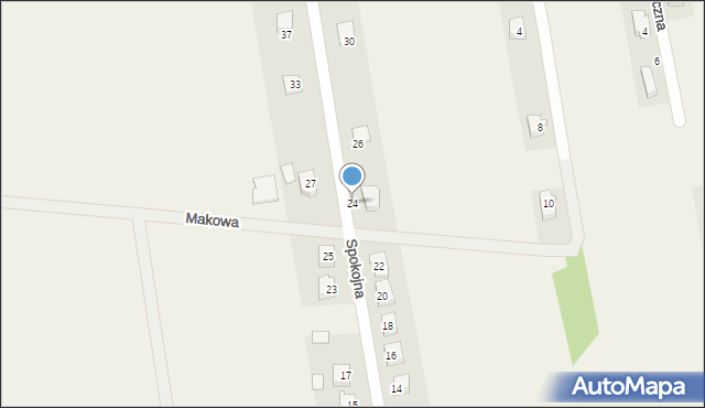 Michów, Spokojna, 24, mapa Michów