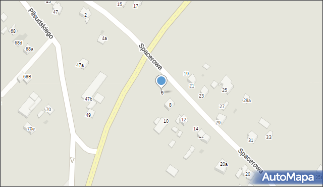 Miechów, Spacerowa, 6, mapa Miechów