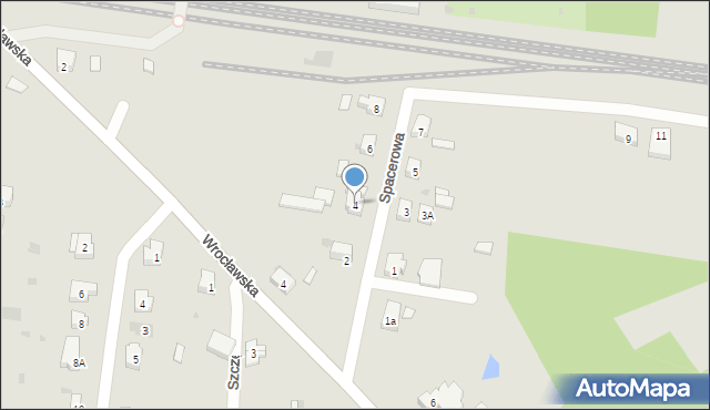 Miękinia, Spacerowa, 4, mapa Miękinia