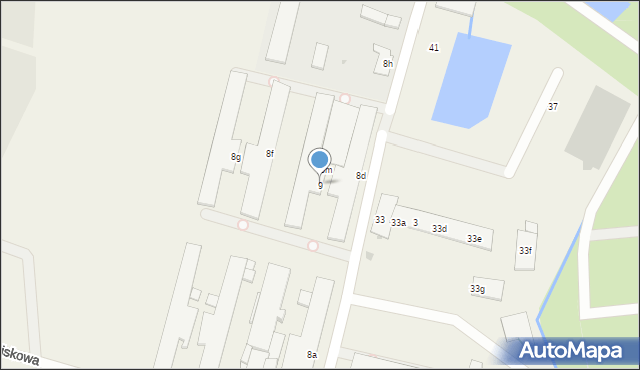 Mierzyn, Spółdzielców, 9, mapa Mierzyn