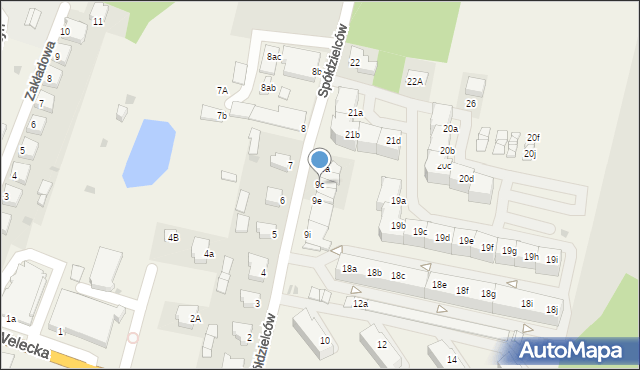 Mierzyn, Spółdzielców, 9c, mapa Mierzyn