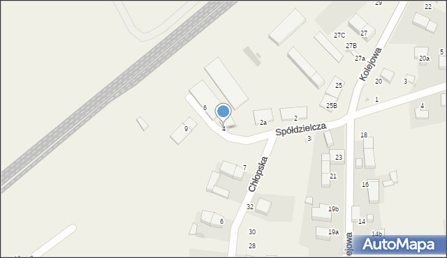 Mietków, Spółdzielcza, 4, mapa Mietków