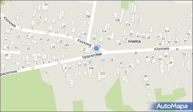 Mińsk Mazowiecki, Spacerowa, 20, mapa Mińsk Mazowiecki