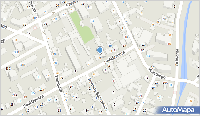 Mińsk Mazowiecki, Spółdzielcza, 5, mapa Mińsk Mazowiecki