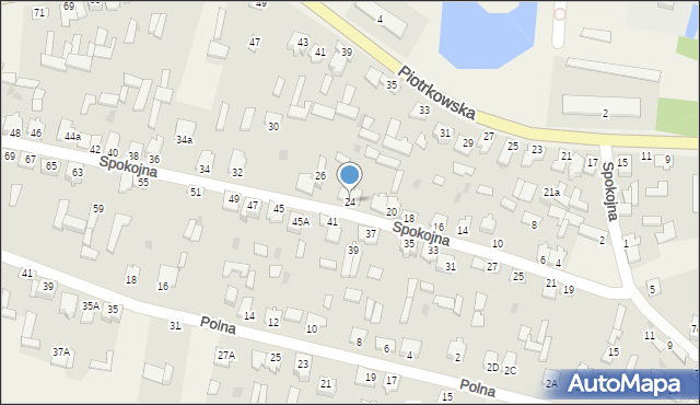 Modliszewice, Spokojna, 24, mapa Modliszewice