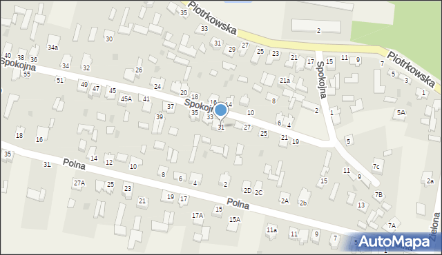 Modliszewice, Spokojna, 31, mapa Modliszewice