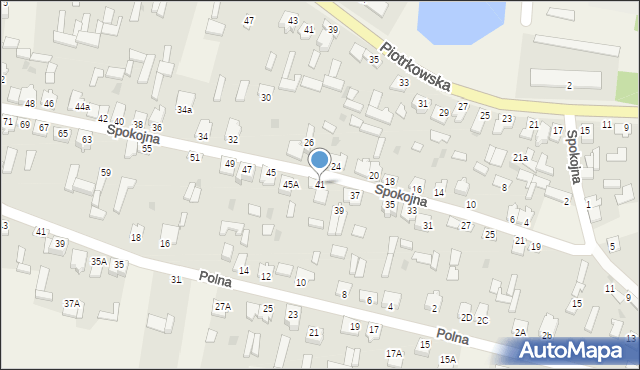 Modliszewice, Spokojna, 41, mapa Modliszewice