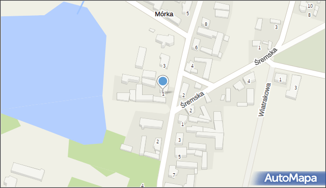 Mórka, Spokojna, 1, mapa Mórka