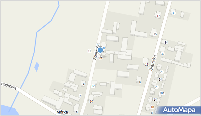 Mórka, Spokojna, 16, mapa Mórka