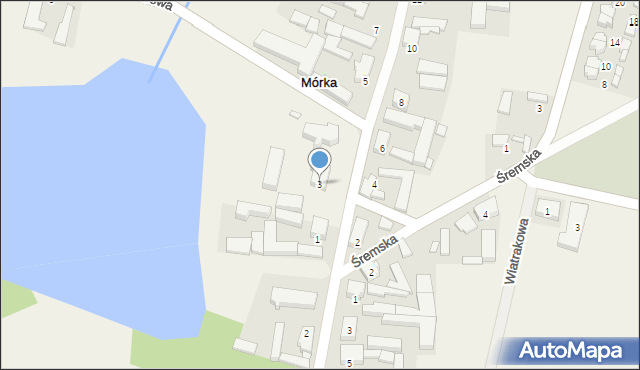 Mórka, Spokojna, 3, mapa Mórka