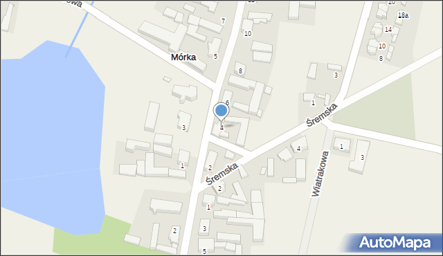 Mórka, Spokojna, 4, mapa Mórka