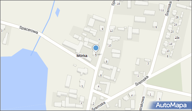 Mórka, Spokojna, 5, mapa Mórka