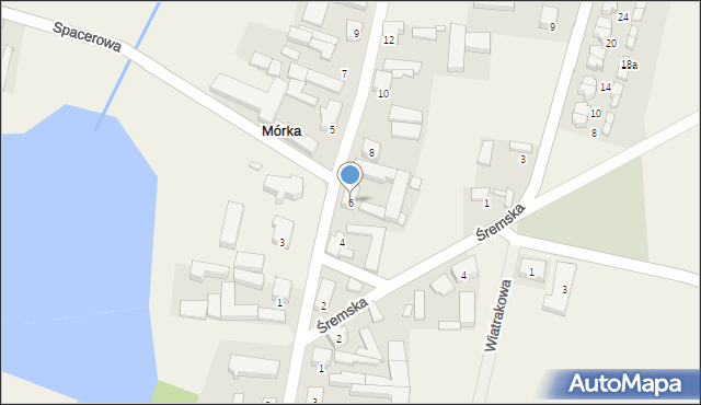 Mórka, Spokojna, 6, mapa Mórka