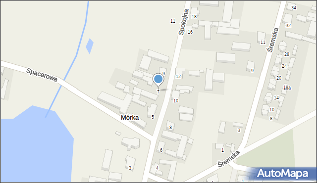 Mórka, Spokojna, 7, mapa Mórka