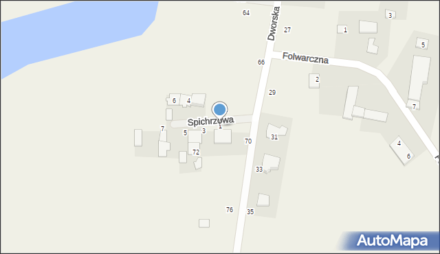 Morzewiec, Spichrzowa, 1, mapa Morzewiec