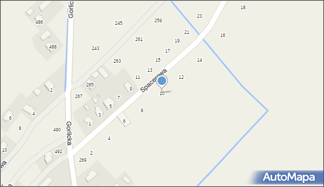 Moszczenica, Spacerowa, 10, mapa Moszczenica