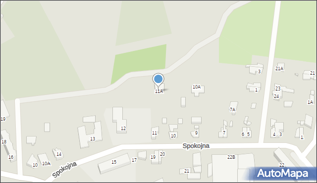Myślibórz, Spokojna, 11A, mapa Myślibórz