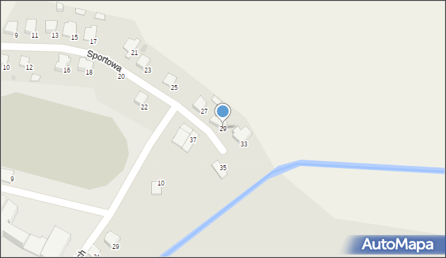 Myszyniec, Sportowa, 29, mapa Myszyniec