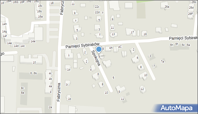 Namysłów, Spokojna, 3, mapa Namysłów