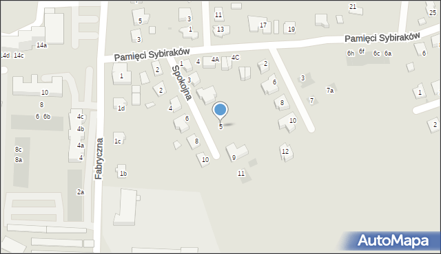 Namysłów, Spokojna, 5, mapa Namysłów