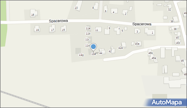 Nieborowice, Spacerowa, 11e, mapa Nieborowice