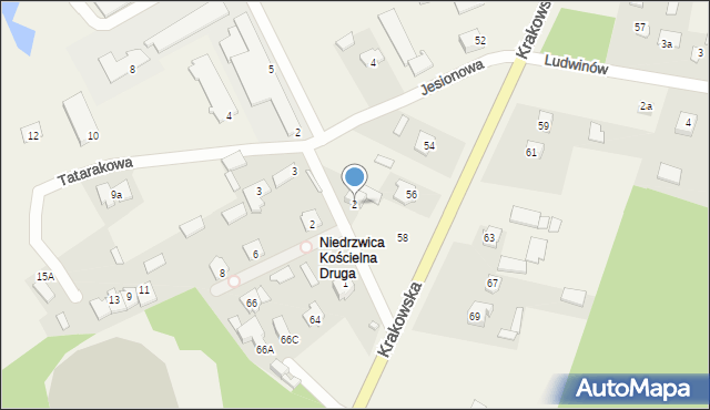 Niedrzwica Kościelna, Spacerowa, 2, mapa Niedrzwica Kościelna