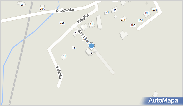 Niepołomice, Spokojna, 4, mapa Niepołomice