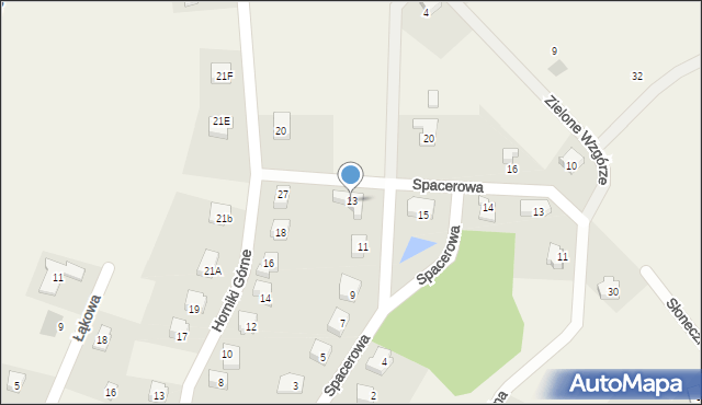 Nowa Karczma, Spacerowa, 13, mapa Nowa Karczma