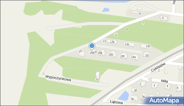 Nowa Wieś, Spacerowa, 15A, mapa Nowa Wieś