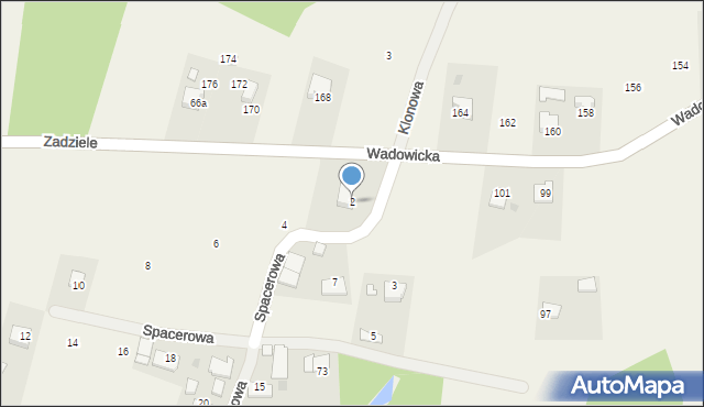 Nowe Dwory, Spacerowa, 2, mapa Nowe Dwory