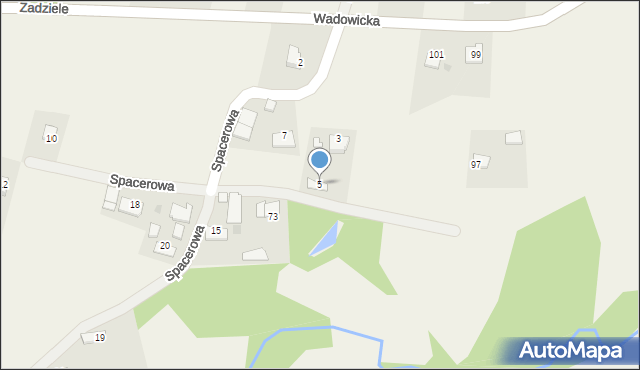 Nowe Dwory, Spacerowa, 5, mapa Nowe Dwory